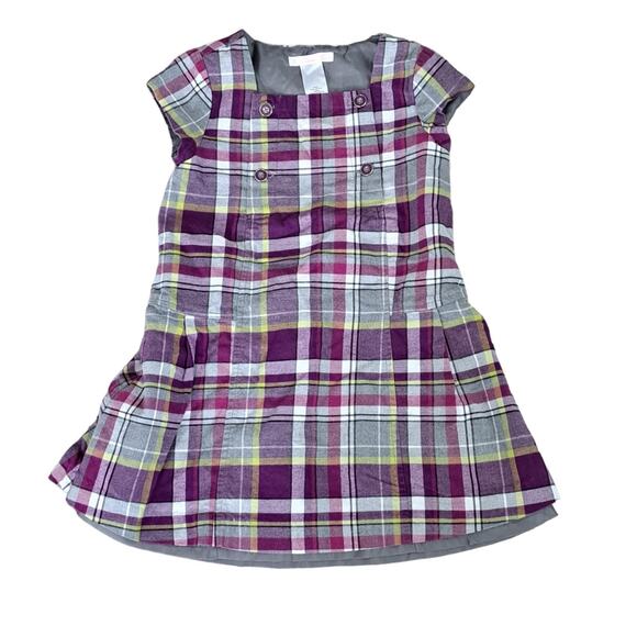 Janie & Jack City Museum Plaid Dress Size 4 - Picture 1 of 7